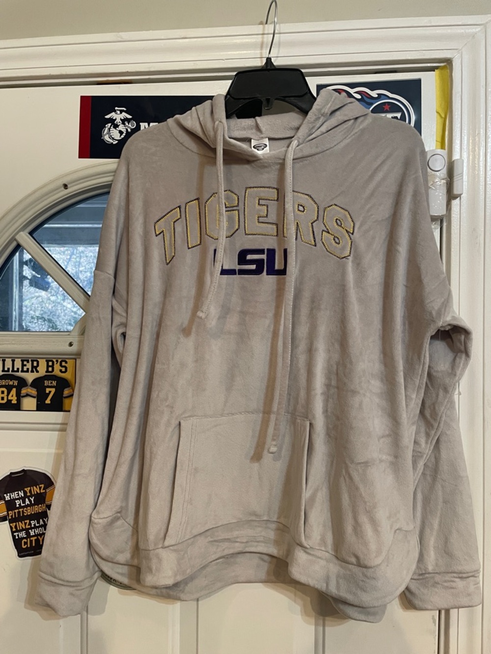 LSU Tigers gray Pullover Hoodie